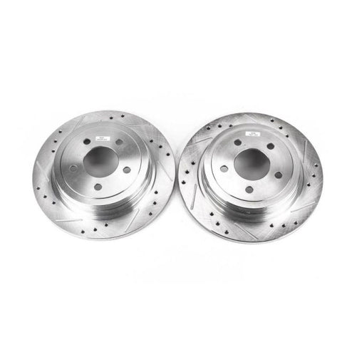 Power Stop 2003 Ford Explorer Sport Rear Evolution Drilled & Slotted Rotors - Pair - AR85100XPR