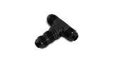 Vibrant -6AN Bulkhead Adapter Tee Fitting - Anodized Black Only - 10618