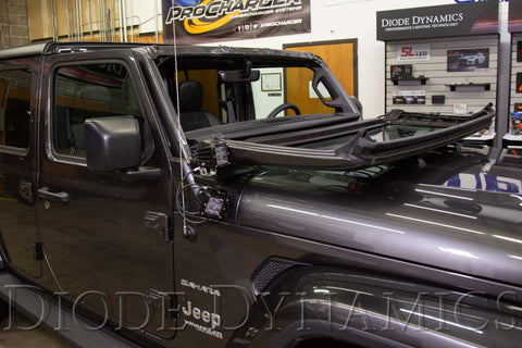 Diode Dynamics 18-21 Jeep JL Wrangler/Gladiator SS3 Cowl LED Bracket Kit - Yellow Sport - DD6555