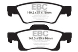 EBC 11+ Dodge Durango 3.6 Greenstuff Rear Brake Pads - DP61872