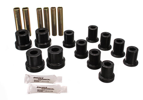 Energy Suspension 73-87 GM Denali XL/Suburban/Yukon XL 4WD Black Front Leaf Spring Bushing Set - 3.2112G