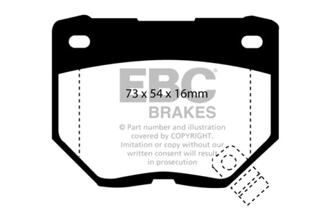 EBC 89-95 Nissan Skyline (R32) 2.6 Twin Turbo GT-R Yellowstuff Rear Brake Pads - DP4826R