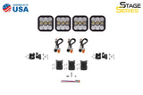 Diode Dynamics SS5 Pro Universal CrossLink 4-Pod Lightbar - Yellow Combo - DD7241
