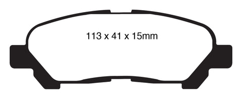 EBC 09-13 Toyota Highlander 2.7 2WD/4WD Greenstuff Rear Brake Pads - DP61838