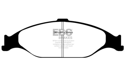 EBC 99-04 Ford Mustang 3.8 Ultimax2 Front Brake Pads - UD804