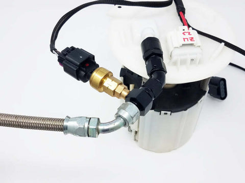 Aeromotive VaporWorx Gauge Setting Fitting Adapter - (1) AN-06 Male-Male Union & 1/8in NPT Port - 65608