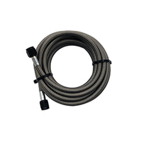 Snow Performance 15ft Braided Stainless Line (Black) w/ -4AN Fittings (NX Version) - SNO-815-BRD
