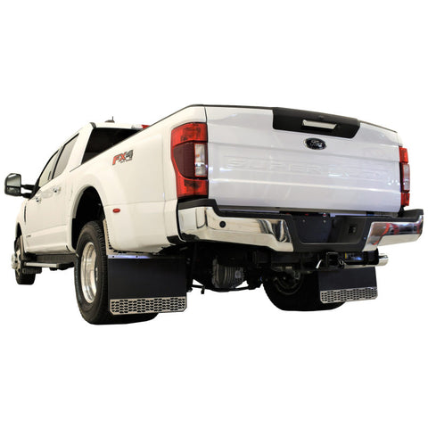 Putco 15-19 Chevy Silv/Sierra HD Dually (Rear) - Set of 2 Mud Skins - Polished SS w/ Hex Shield - 78075