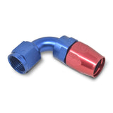 Russell Performance -8 AN Red/Blue 90 Degree Full Flow Hose End - 610170