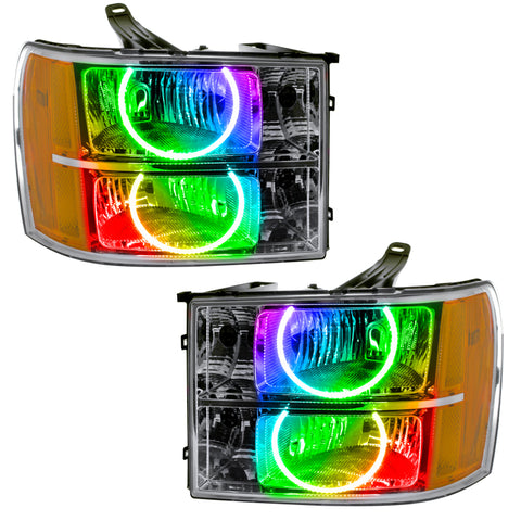 Oracle 07-13 GMC Sierra SMD HL - Round Ring Design - ColorSHIFT - 8165-330