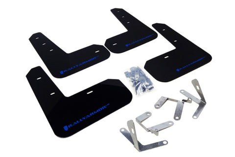 Rally Armor 13-17 Subaru BRZ / Scion FR-S Black UR Mud Flap w/ Blue Logo - MF23-UR-BLK/BL