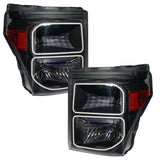 Oracle 11-16 Ford F250/350 LED HL - Black - ColorSHIFT w/ Simple Controller - 8159-504