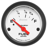 Autometer Phantom 52mm 73 Ohm Empty-10 Ohm Fuel Short Sweep Electric Fuel Level Gauge - 5715