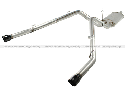 aFe MACHForce XP Exhausts Cat-Back SS-409 EXH CB Dodge Ram 1500 5.7L HEMI 09-13 Glossed Black - 49-42013-B