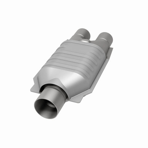 MagnaFlow Universal Catalytic Converter 2inch Inlet/2.5inch Outlet Dual/Single Oval Shape - 333007