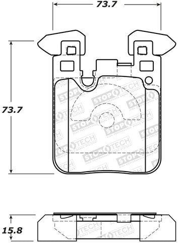 StopTech 12-15 BMW 335i Street Performance Rear Brake Pads - 308.16560