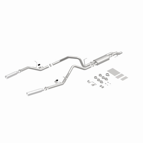 MagnaFlow 11 Ford F-150 3.7L/5.0L/6.2L SS Catback Exhaust Dual Split Rear Exit w/ 3.5in SS Tips - 15460