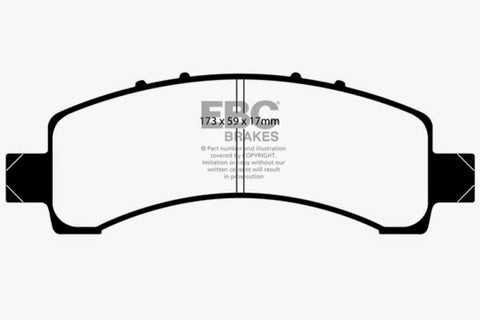 EBC 02 Cadillac Escalade 5.3 (Akebono rear caliper) Yellowstuff Rear Brake Pads - DP41667R