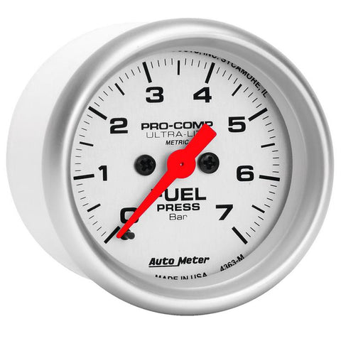 AutoMeter Gauge Fuel Pressure 2-1/16in. 7 Bar Electric Ultra-Lite - 4363-M