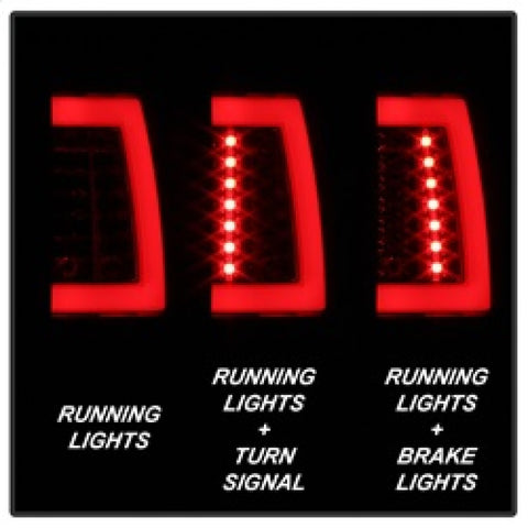 Spyder 00-06 GMC Yukon/Yukon XL V2 Light Bar LED Tail Lights - Blk Smoke (ALT-YD-CD00V2-LBLED-BSM) - 5084156
