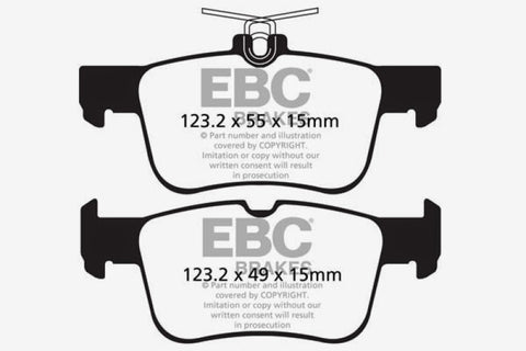 EBC 13+ Ford Fusion 1.6 Turbo Greenstuff Rear Brake Pads - DP22160