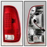 xTune Ford F150 Styleside 97-03 Super Duty 99-07 LED Tail Lights Red Smoke ALT-ON-FF15097-LED-RC - 5034076
