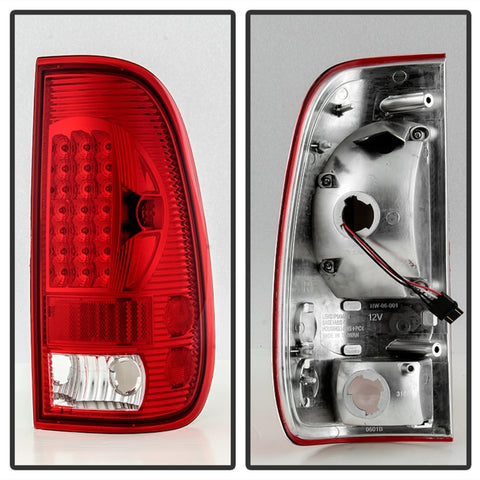 xTune Ford F150 Styleside 97-03 Super Duty 99-07 LED Tail Lights Red Smoke ALT-ON-FF15097-LED-RC - 5034076