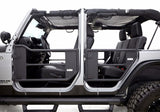 Rampage 2007-2018 Jeep Wrangler(JK) Unlimited 4-Door Tube Doors With Netting - Black - 7684