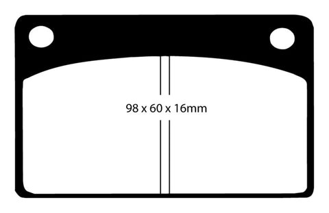 EBC 66-68 Volvo 140 1.8 Yellowstuff Front Brake Pads - DP4143R