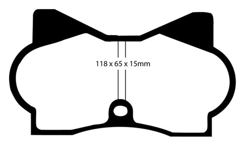 EBC 70-74 De Tomaso Pantera 5.7 Redstuff Front Brake Pads - DP3180C
