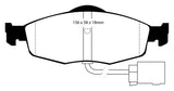EBC 95-00 Ford Contour 2.0 Redstuff Front Brake Pads - DP3955C