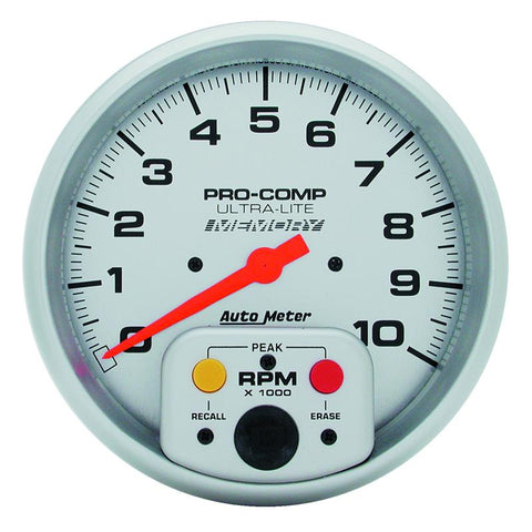 Autometer Ultra-Lite 5 inch 10K RPM In Dash Tach w/ mem - 4494