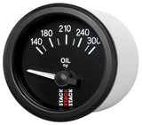Autometer Stack 52mm 140-300 Deg F 1/8in NPTF Electric Oil Temp Gauge - Black - ST3210