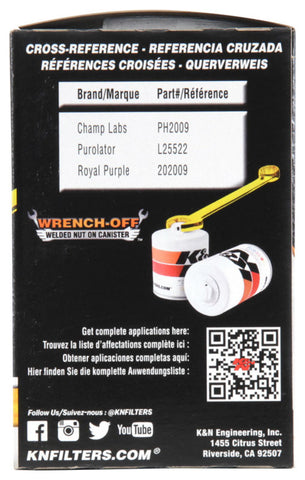 K&N Oil Filter OIL FILTER; AUTOMOTIVE - HP-1014