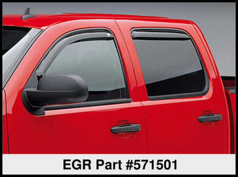 EGR 07+ Chev Silverado/GMC Sierra Ext Cab In-Channel Window Visors - Set of 4 (571501) - 571501