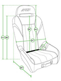 PRP Polaris RZR PRO XP/PRO R/Turbo R GT/S.E. Suspension Seat- Black/Blue - A5701-PORXP-V