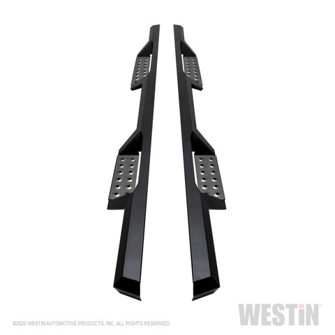 Westin 04-13 Chevy Silverado 1500 Crew Cab HDX Stainless Drop Nerf Step Bars - Textured Black - 56-119552