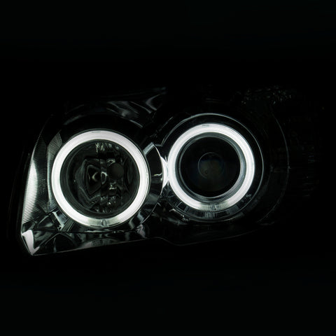 ANZO 2006-2009 Toyota 4Runner Projector Headlights w/ Halo Chrome - 111321