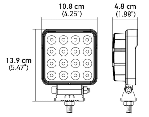 Hella ValueFit Work Light 4SQ 2.0 LED MV LR LT - 357106012