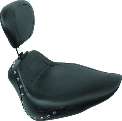 Mustang 02-09 Honda VTX1300 Retro, S & T Wide Touring 2PC Seat - Black - 75907
