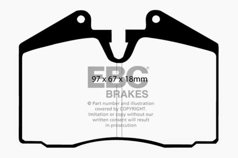 EBC 86-91 Porsche 928 5.0 Greenstuff Rear Brake Pads - DP2612