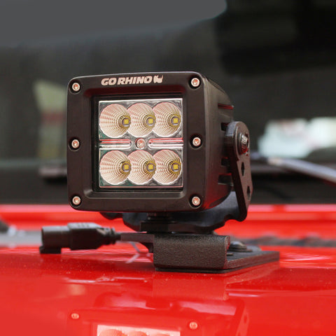 Go Rhino 18-20 Jeep Wrangler JL/JLU/Gladiator JT Light Mount - 3in Cube - 732230T