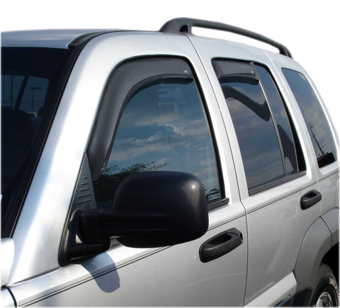 AVS 02-07 Jeep Liberty Ventvisor In-Channel Front & Rear Window Deflectors 4pc - Smoke - 194428
