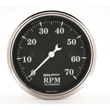 Autometer Old Tyme Black Gauge Kit 6 Pc Ford Truck 53-55 Tach/Mph/Fuel/Oilp/Wtmp/Volt - 7048-OTB
