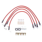 Power Stop 07-17 Jeep Wrangler Front & Rear SS Braided Brake Hose Kit (Stock Ride Height) - BH00139