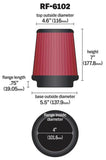 K&N Filter Universal Air Filter Golf VII GTI 3-15/16in FLG / 5-15/32in OD / 7in H - RF-6102