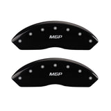 MGP 4 Caliper Covers Engraved Front Shelby Rear Snake Yellow Finish Black Char 2007 Ford Mustang - 10197SSBYYL