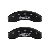 MGP 4 Caliper Covers Engraved Front & Rear Lightning Red finish silver ch - 10021SLTGRD