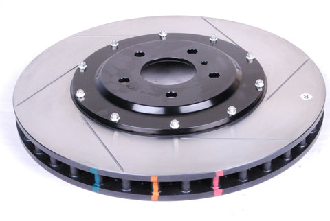 DBA 09-11 Nissan GTR R-35 Front Slotted 5000 Series 2 Piece Rotor Assembled w/ Black Hat - 52320BLKS