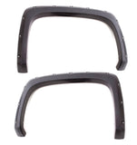 Lund 19-22 GM Silverado RX-Rive Textured Elite Series Fender Flares w/Black Bolts - Black 2pc Rear - RX130TB